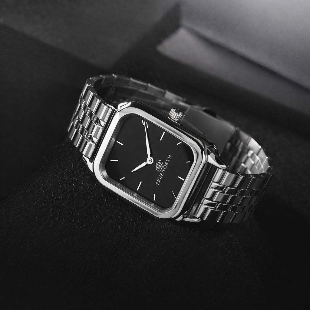True Worth Prestige Steel Watch – Luxury Square Dial Watch for Women